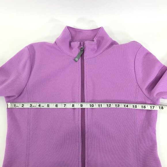 T by Talbots Zip Front Jacket Women's Small Petite Purple Pockets Active Outdoor - Picture 7 of 10